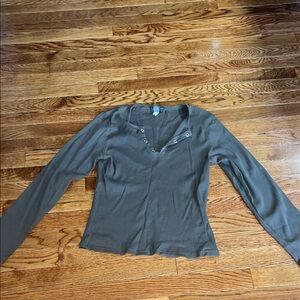 Banana Republic Long Sleeve Top in Olive